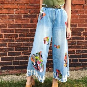 Custom Painted jeans Anthropologie